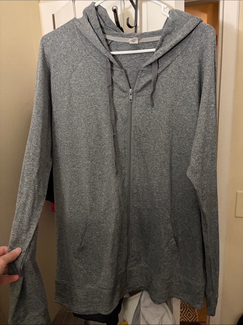 Marika Heather Gray Zip-Up Hoodie